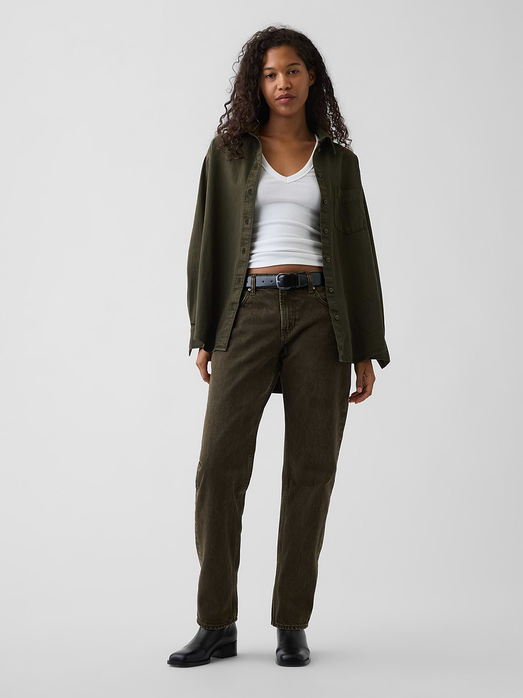 Image number 1 showing, Mid Rise Straight Taper Jeans