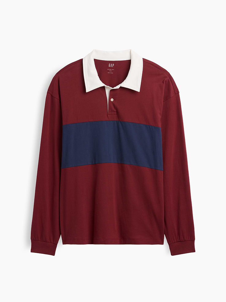 Image number 5 showing, Boxy Colorblock Rugby Polo Shirt