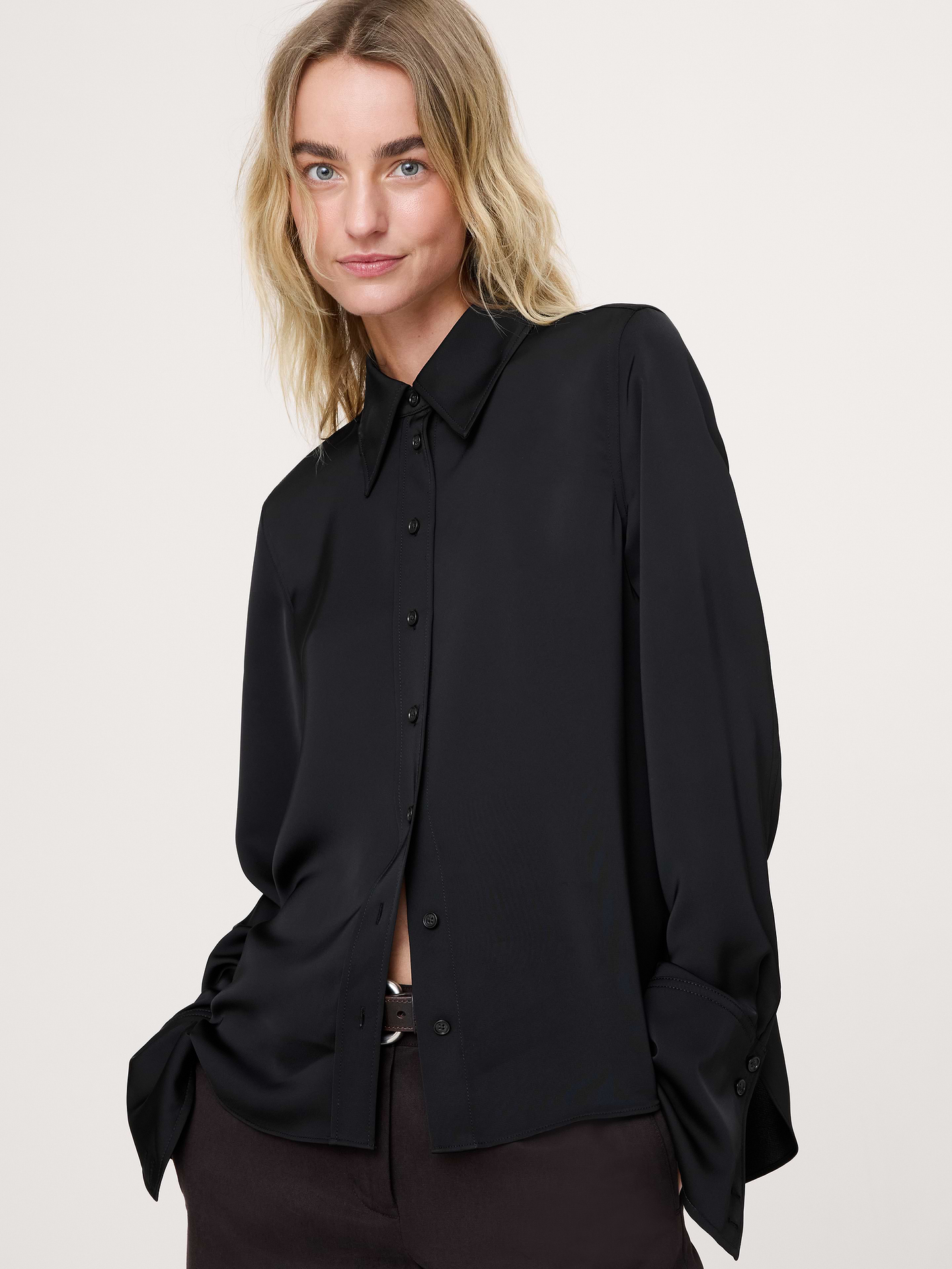 Image number 6 showing, Relaxed Crepe Shirt