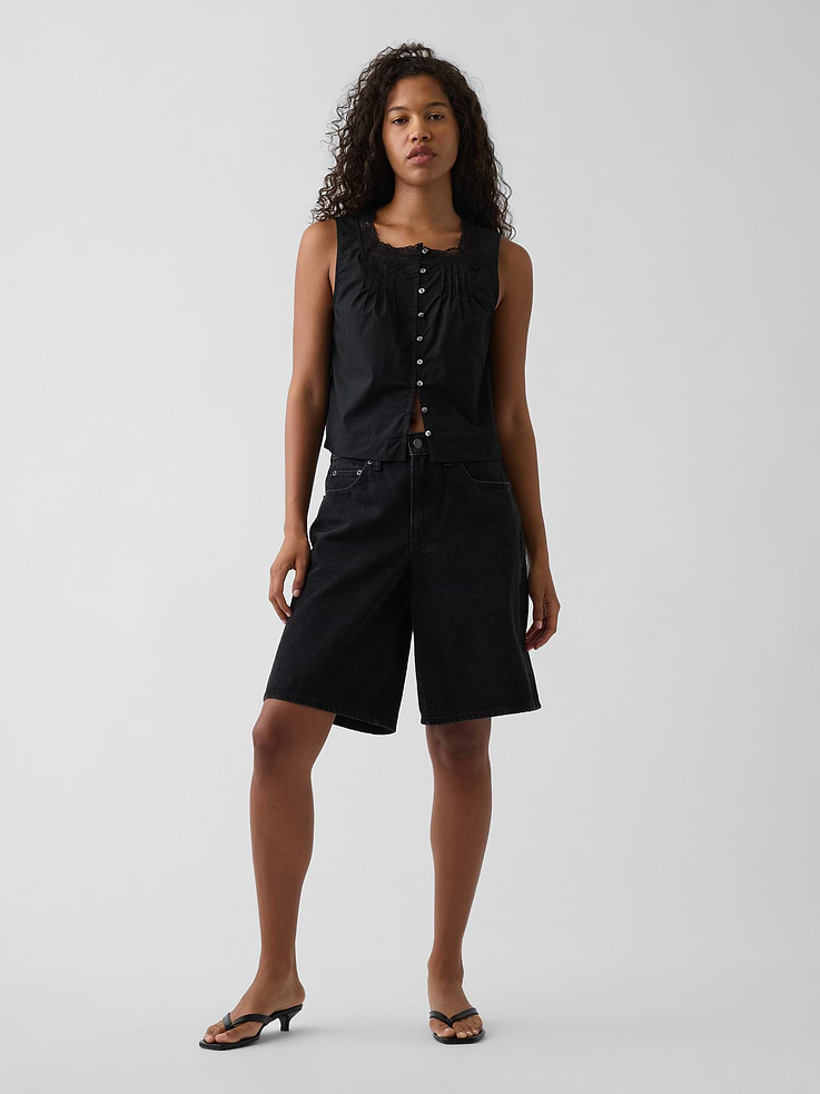 Image number 2 showing, Poplin Pintuck Shell Top