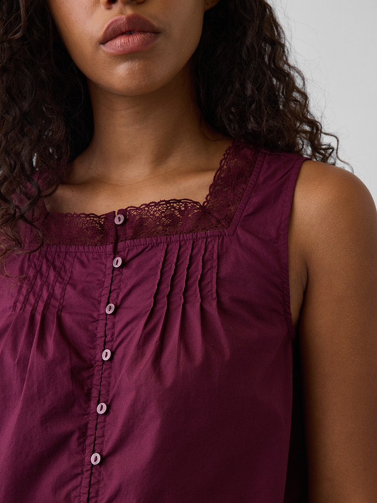 Image number 4 showing, Poplin Pintuck Shell Top