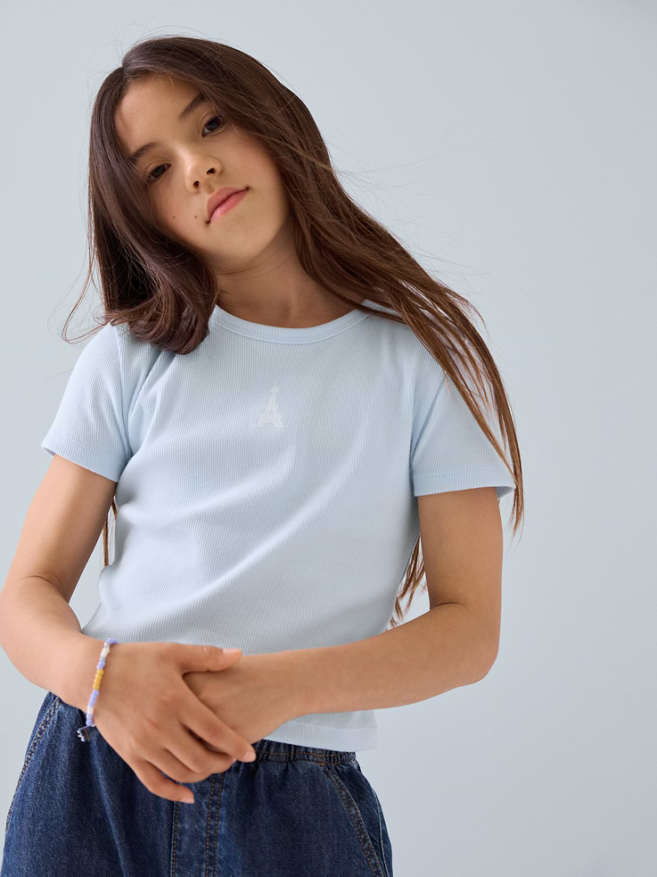 Image number 4 showing, Kids Ribbed Crewneck T-Shirt