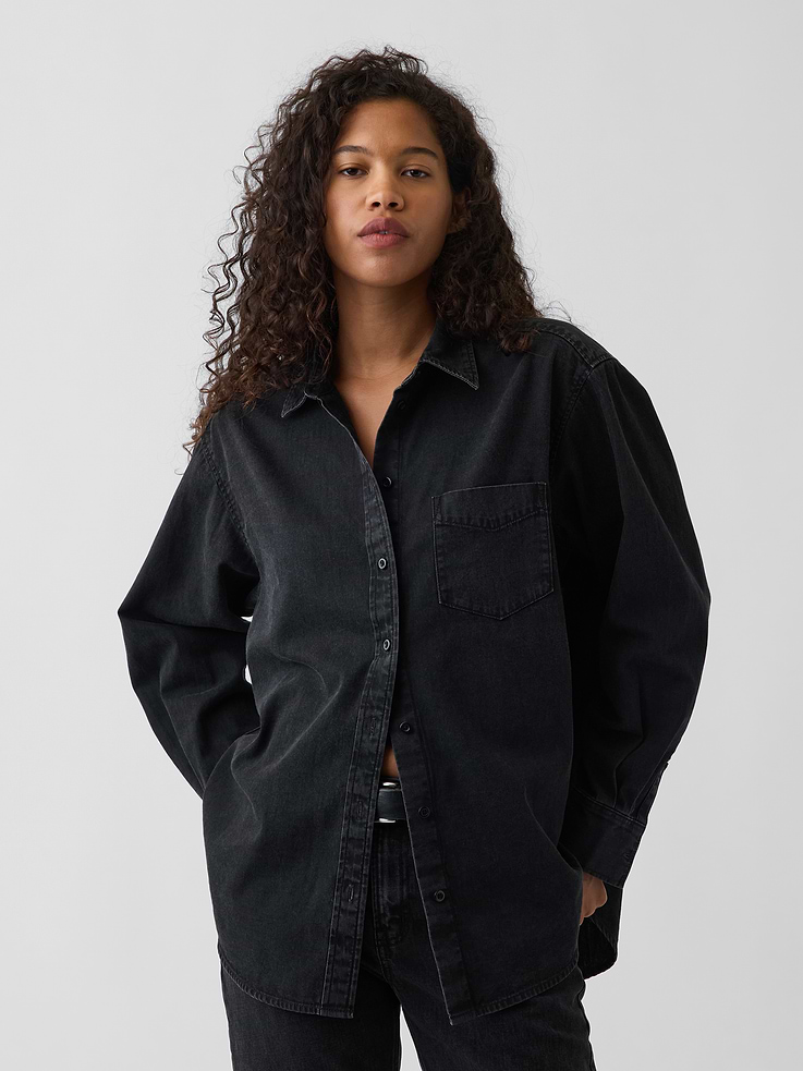 Image number 1 showing, Denim Big Shirt