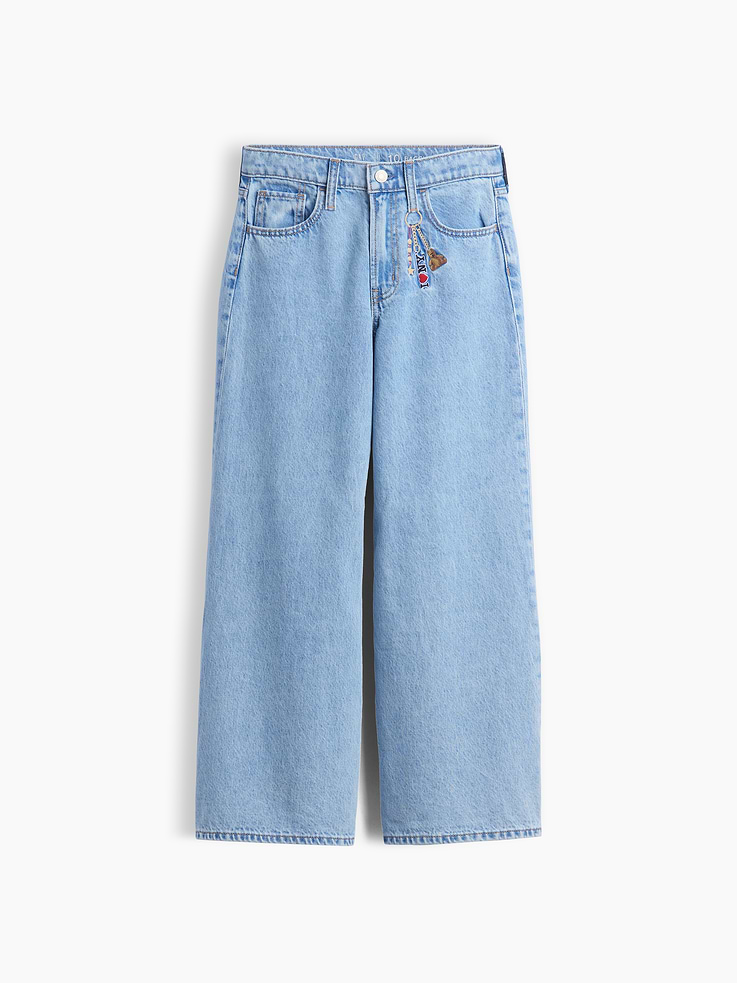 Image number 2 showing, Kids Low Rise Embroidered I Heart NY Baggy Jeans