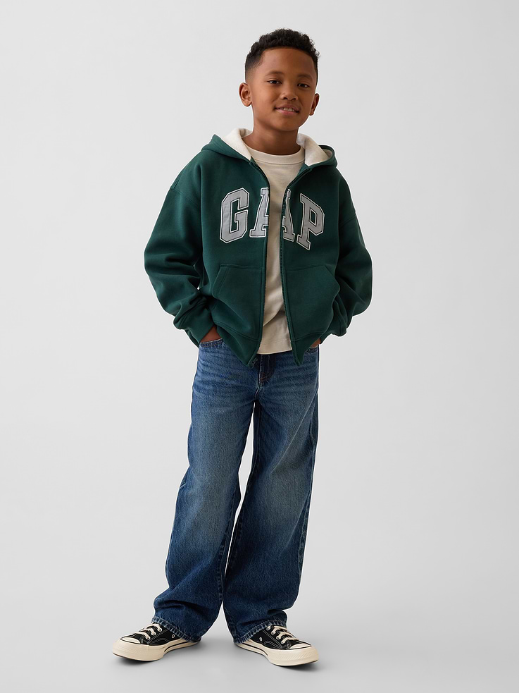 Image number 4 showing, Kids VintageSoft Logo Zip Hoodie