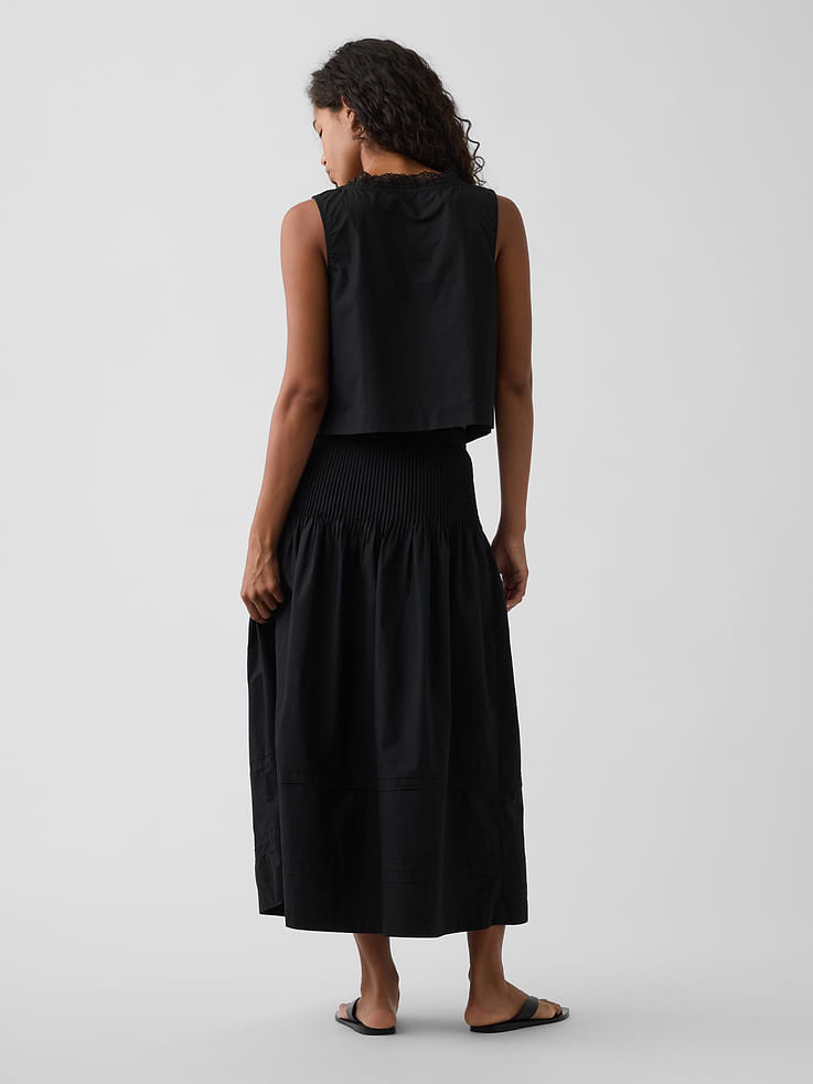 Image number 2 showing, Poplin Pintuck Maxi Skirt