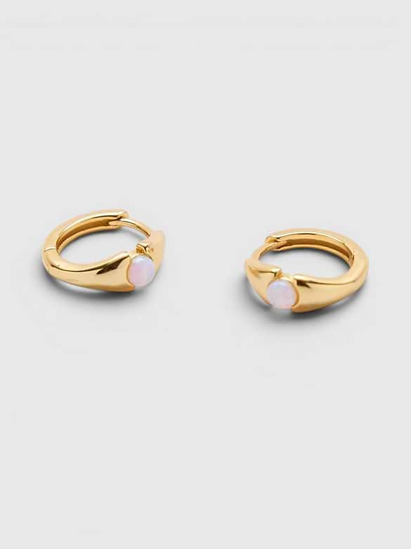 Admiral Row Opal Mini Huggie Hoop Earrings