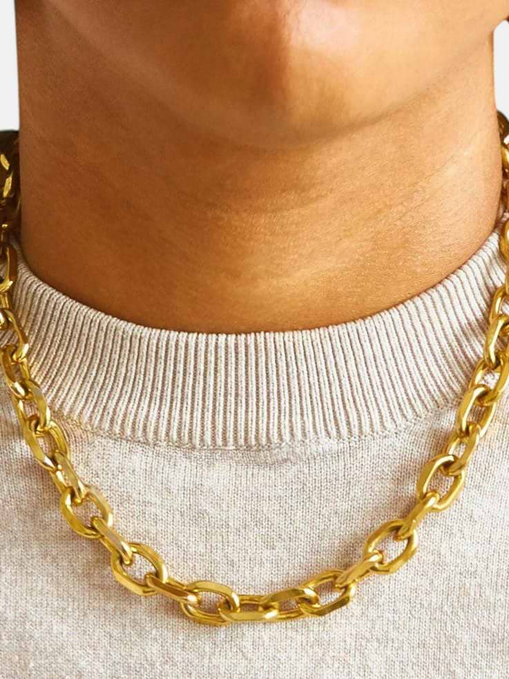 Image number 3 showing, Admiral Row Gold Chunky Cable Chain Necklace