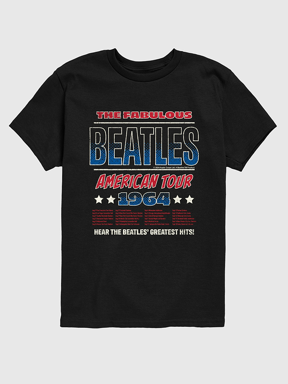 Kids The Beatles American Tour 64 Short Sleeve Graphic T-Shirt