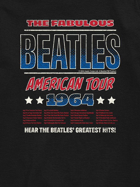 Kids The Beatles American Tour 64 Short Sleeve Graphic T-Shirt
