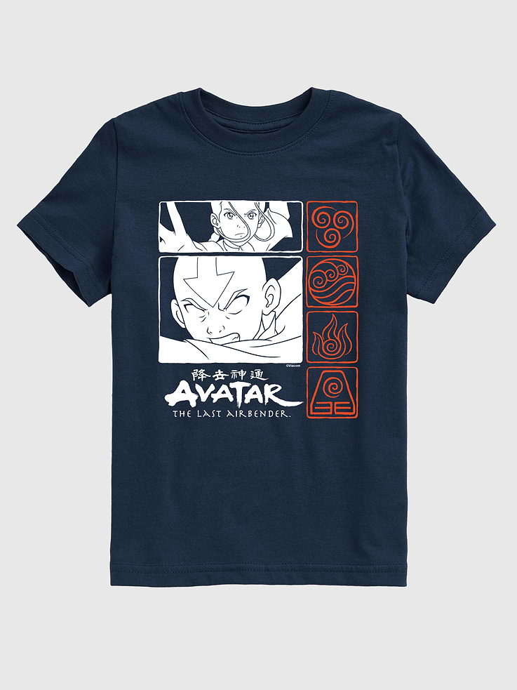 Image number 1 showing, Kids Avatar The Last Airbender Action Grid Short Sleeve Graphic T-Shirt