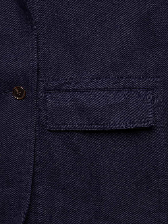 Cotton-Linen Utility Blazer