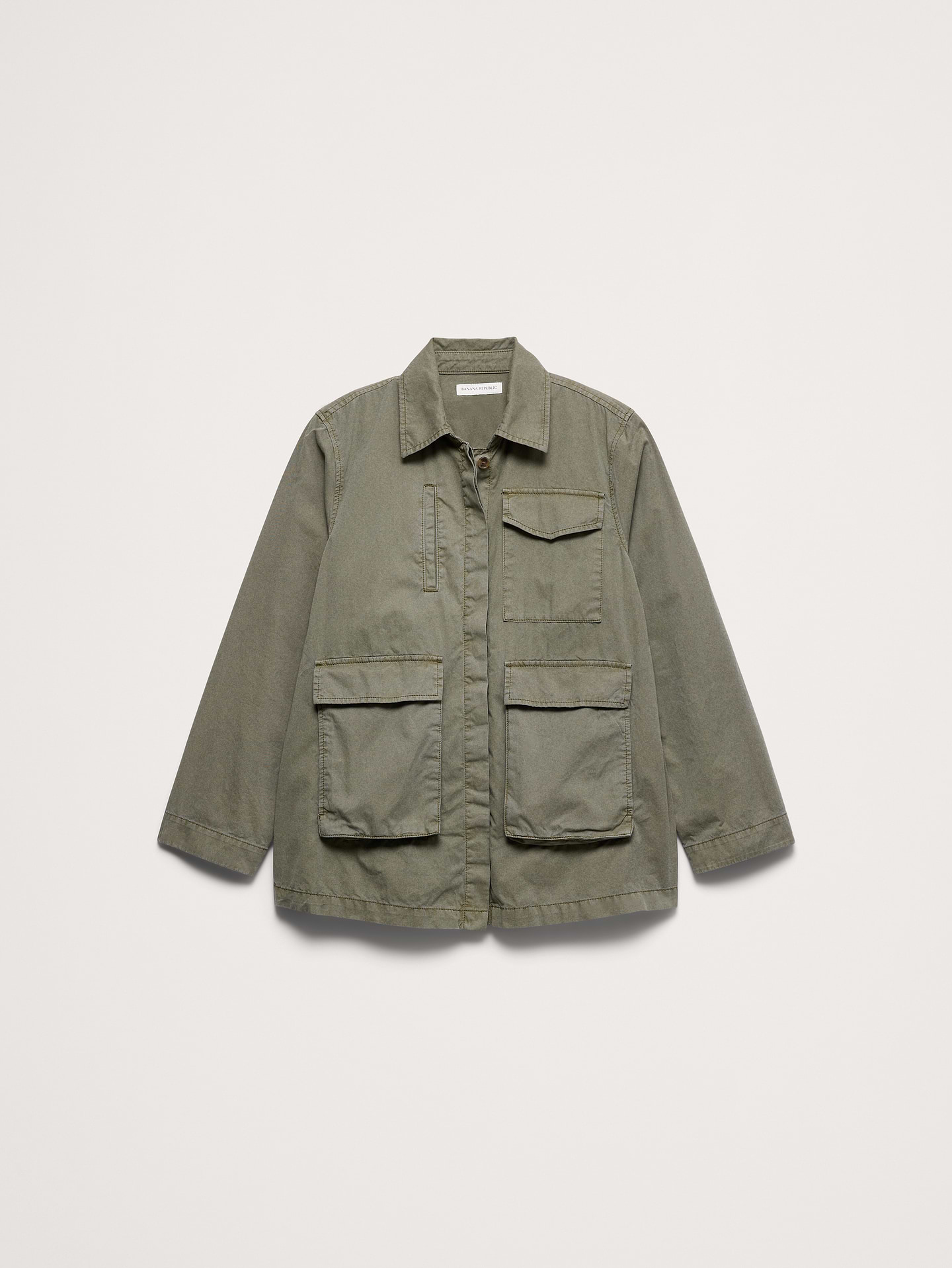 Image 7 de 8, Veste-chemise en sergé de coton