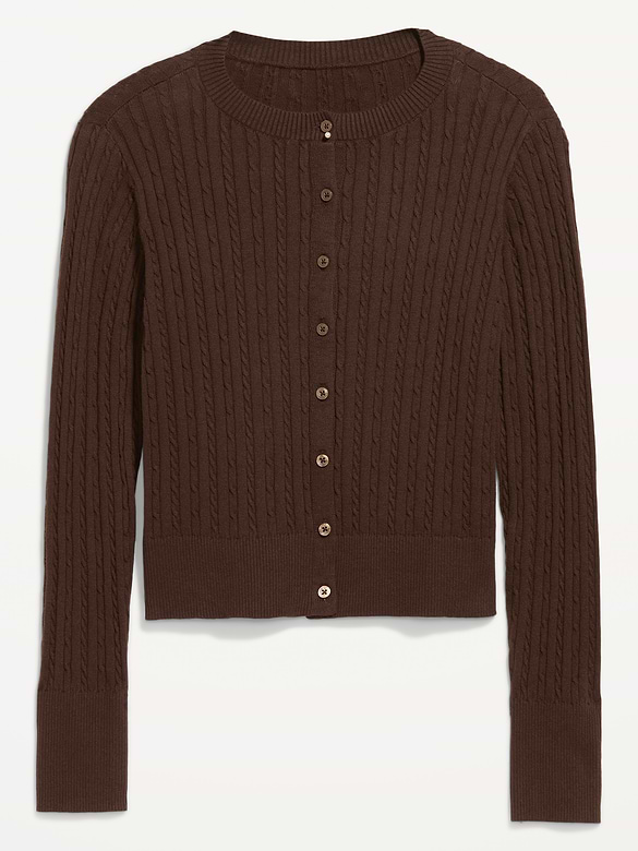 SoSoft Cotton Crew-Neck Cardigan Sweater