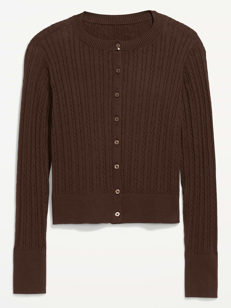 Image number 4 showing, SoSoft Cotton Crew-Neck Cardigan Sweater