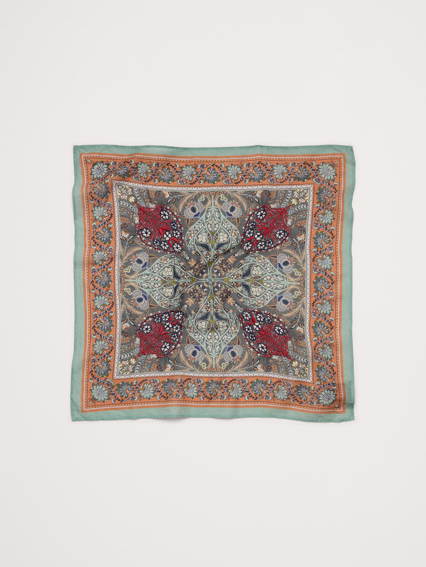 Image number 1 showing, Embroidered Cotton Scarf by Vismaya