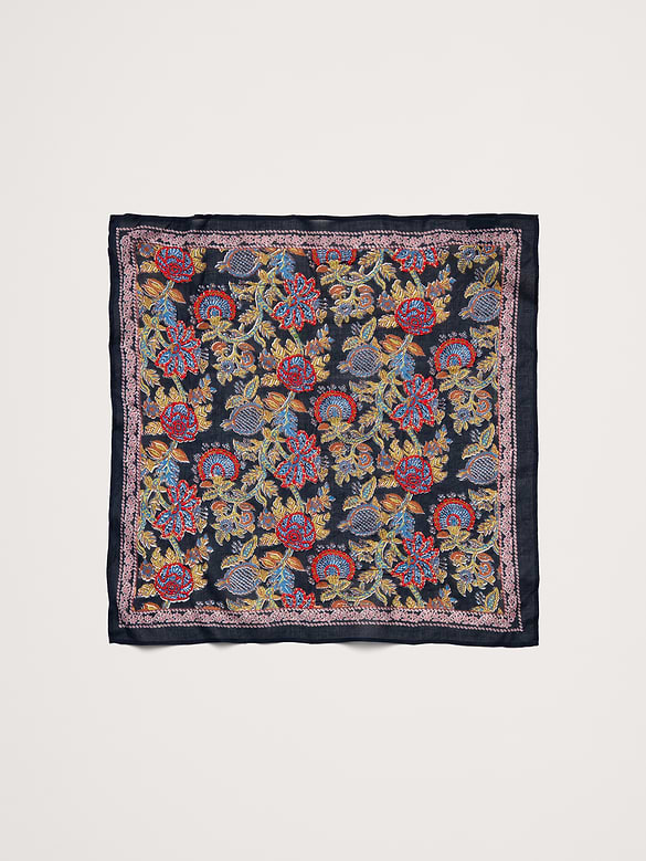 Embroidered Cotton Scarf by Vismaya