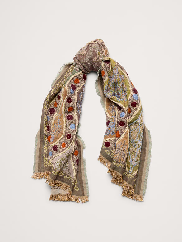 Long Embroidered Scarf by Vismaya