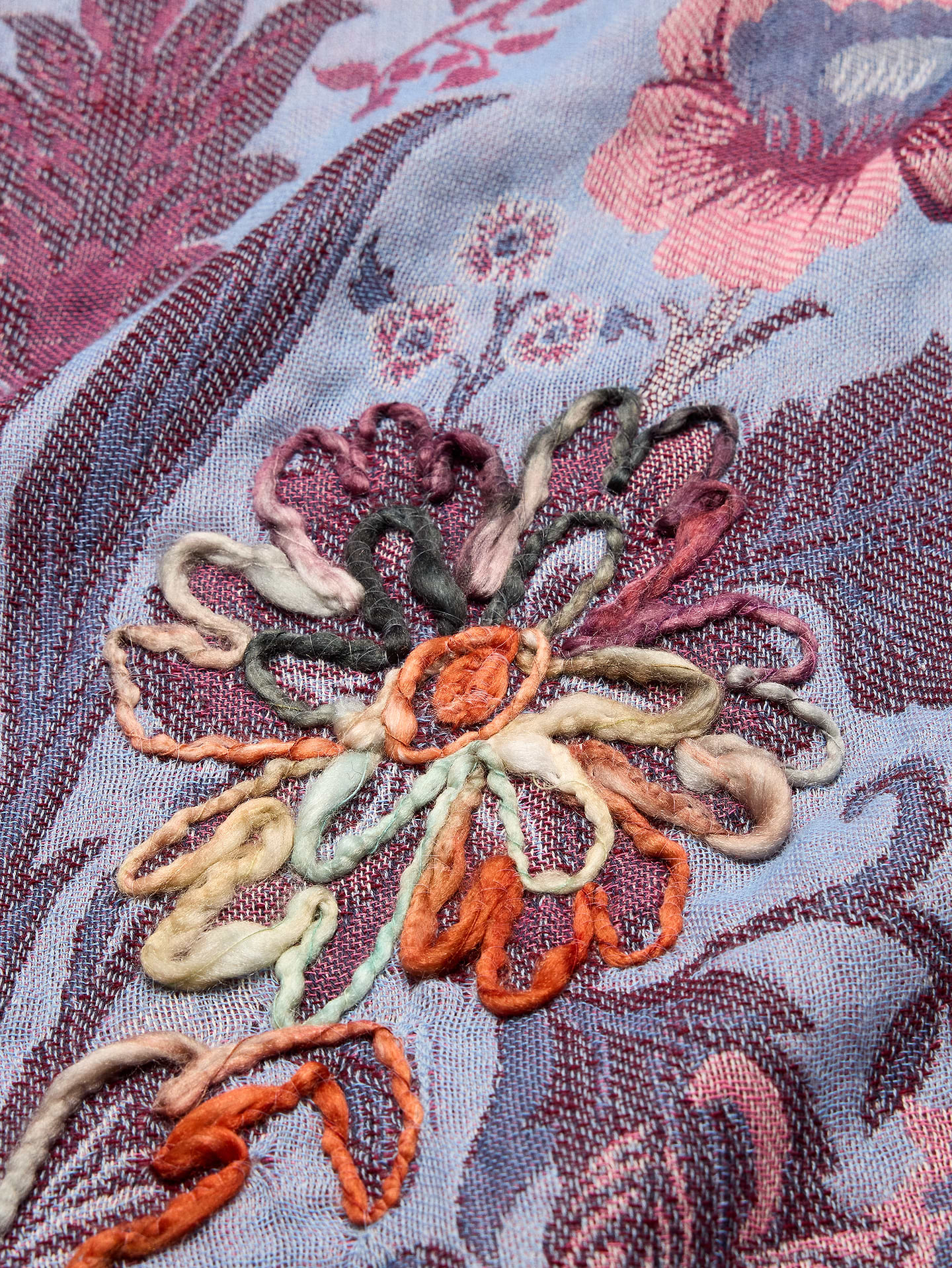 Image 5 of 5, Long Embroidered Scarf by Vismaya
