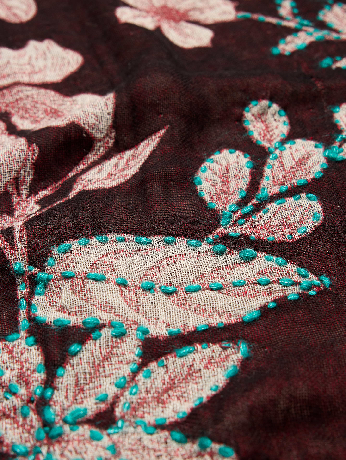 Image 3 of 3, Long Embroidered Scarf by Vismaya