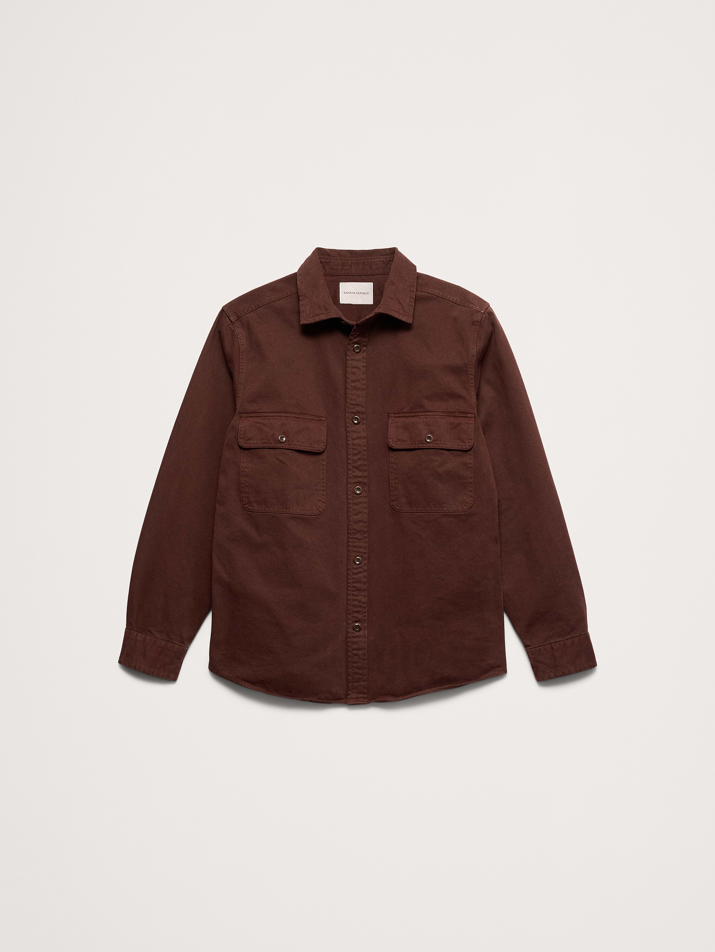 L'image numéro 5 présente Veste-chemise en sergé de coton