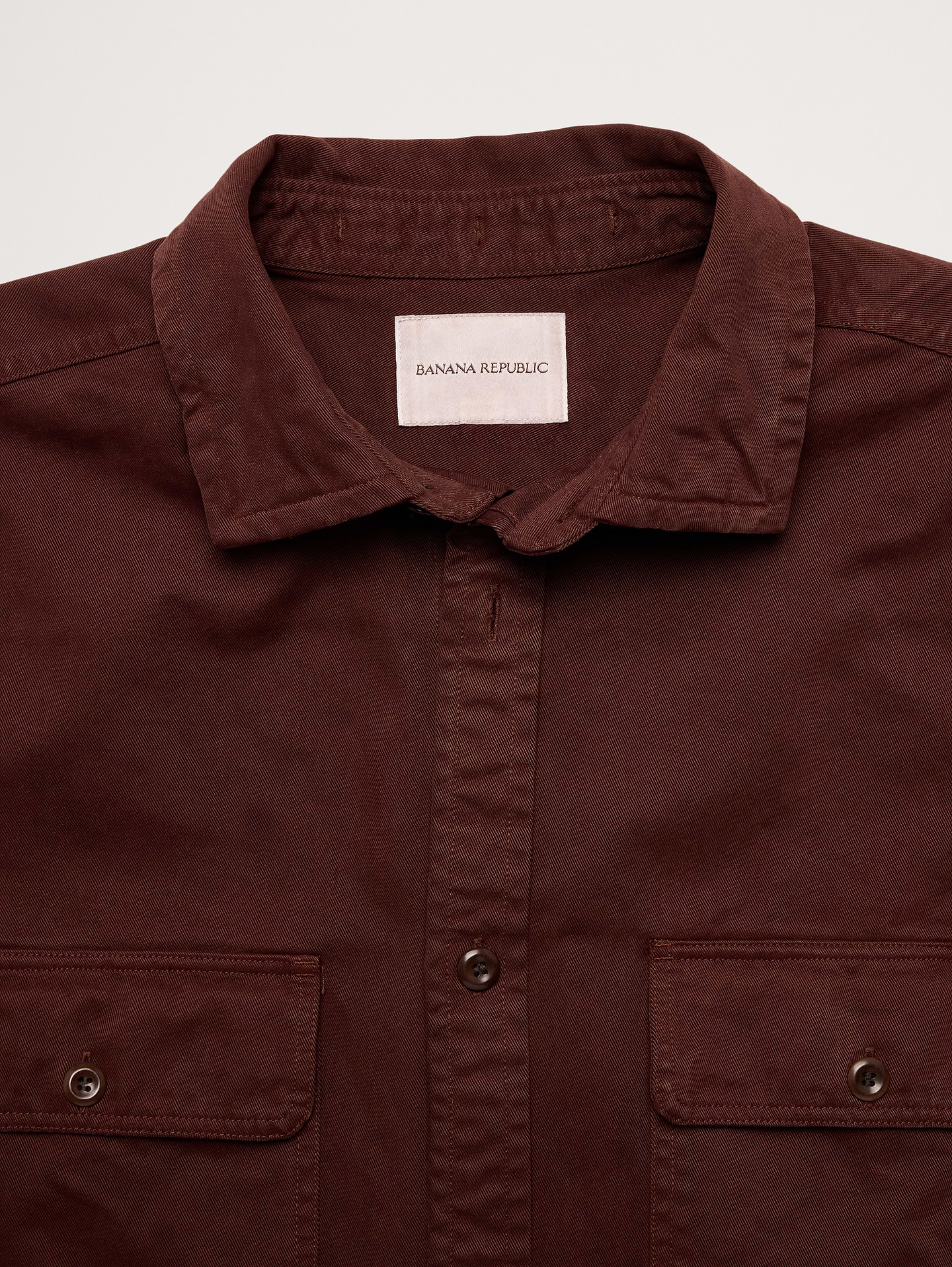 L'image numéro 6 présente Veste-chemise en sergé de coton