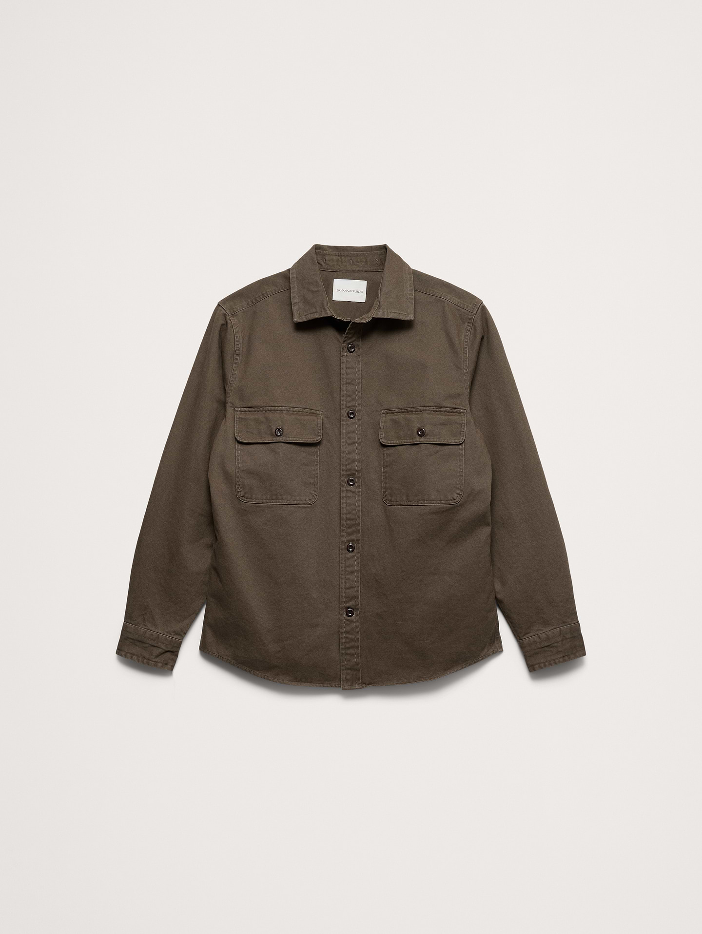 L'image numéro 5 présente Veste-chemise en sergé de coton