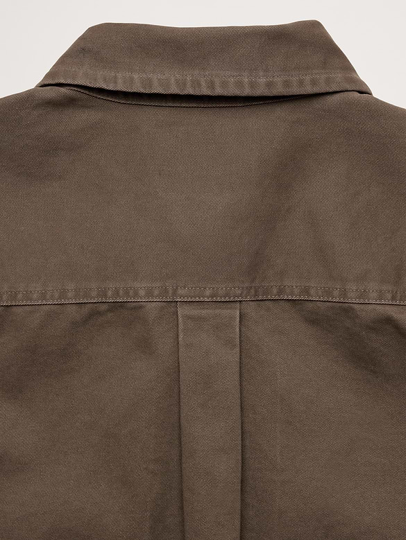 Veste-chemise en sergé de coton