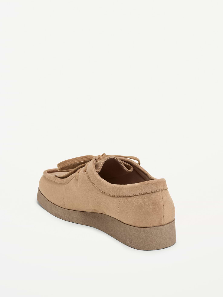 Image number 4 showing, Faux-Suede Lace-Up Derby Boots for Women