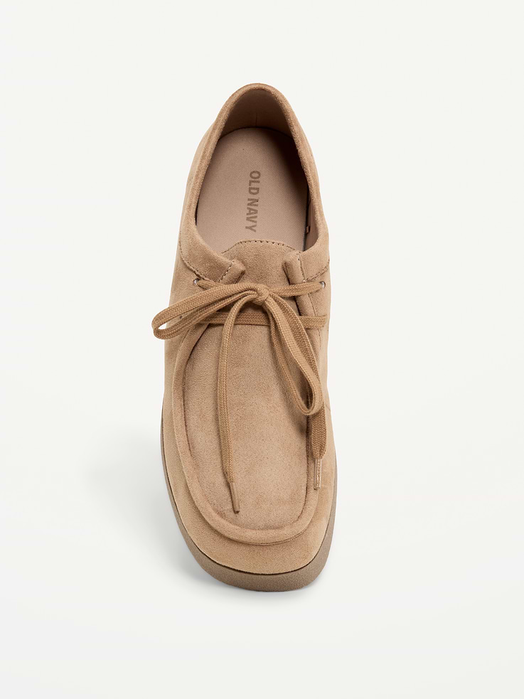 Image number 2 showing, Faux-Suede Lace-Up Derby Boots for Women