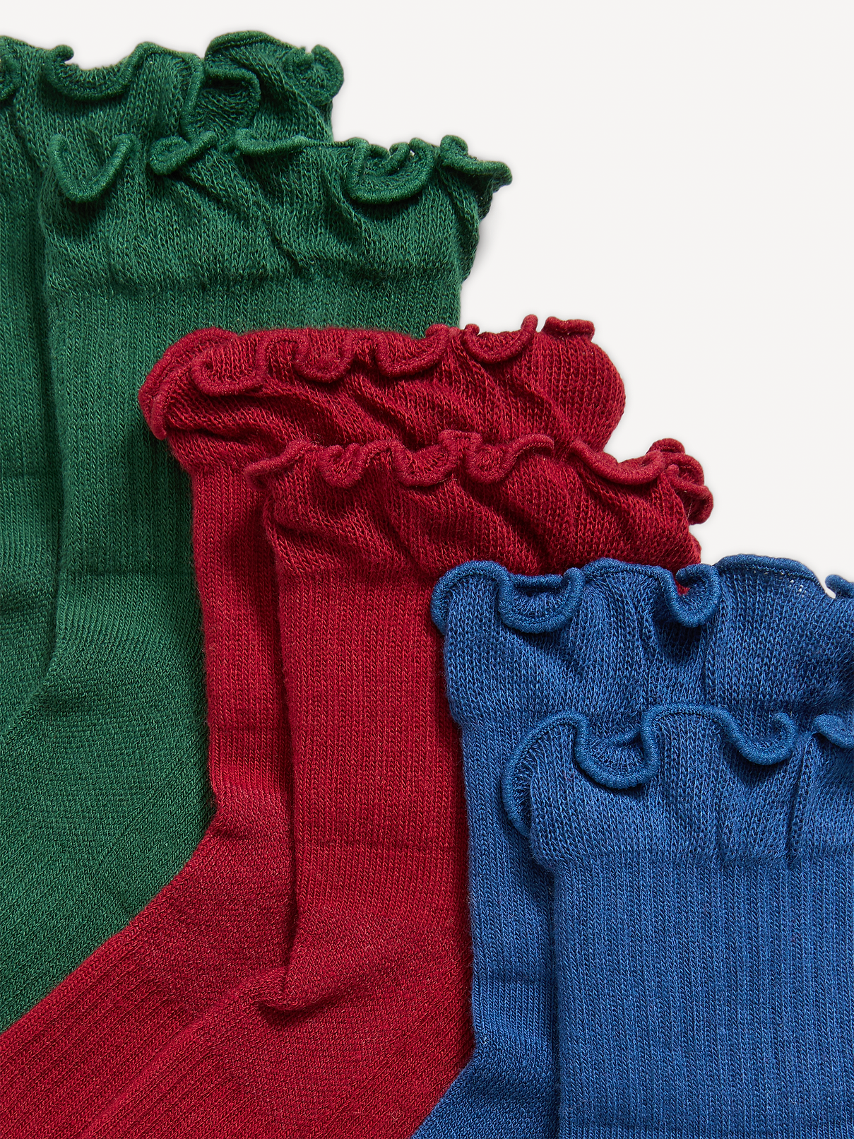 Image number 2 showing, Ruffled Crew Sock 3-Pack for Women