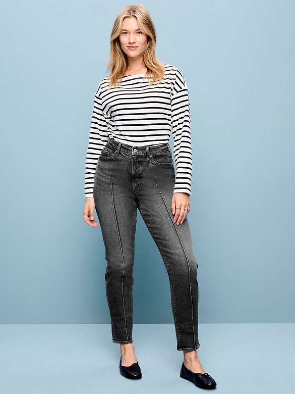 High-Waisted OG Straight Ankle Jeans