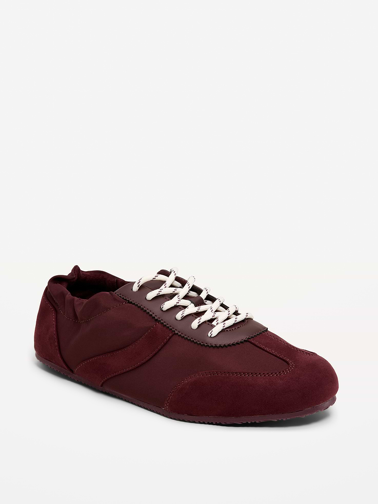 Image number 1 showing, Ruched Lace-Up Sneakers for Women
