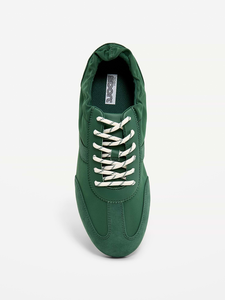 Image number 2 showing, Ruched Lace-Up Sneakers for Women