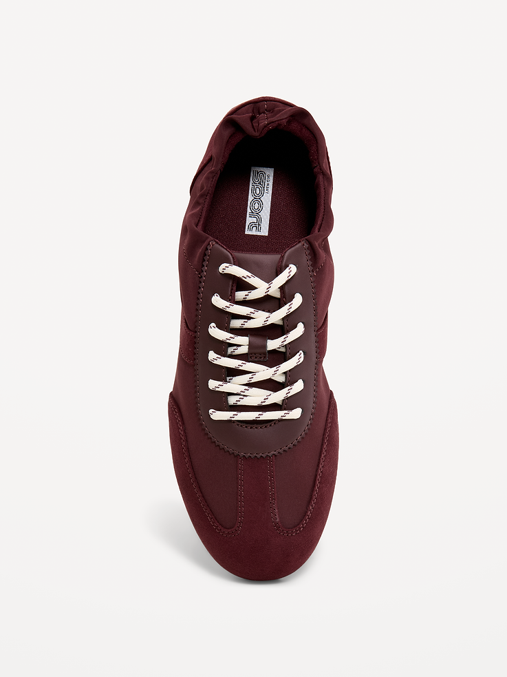 Image number 3 showing, Ruched Lace-Up Sneakers for Women