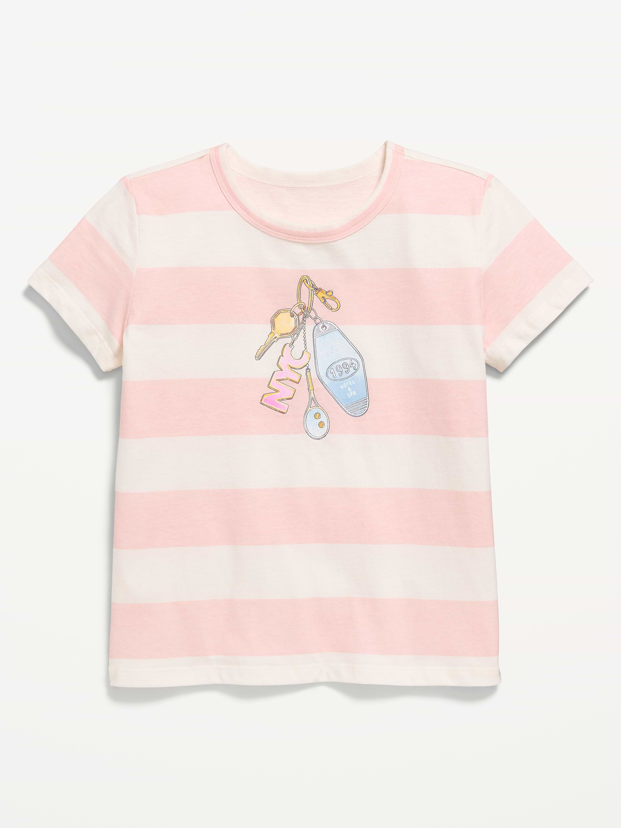 Image number 1 showing, Short-Sleeve Graphic T-Shirt for Girls