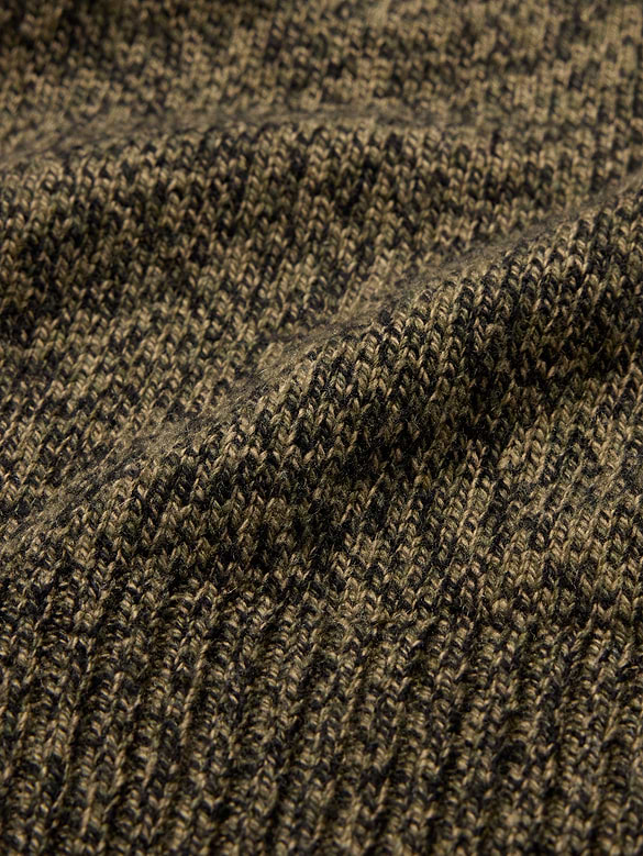 Marled Cotton-Cashmere Crew-Neck Sweater