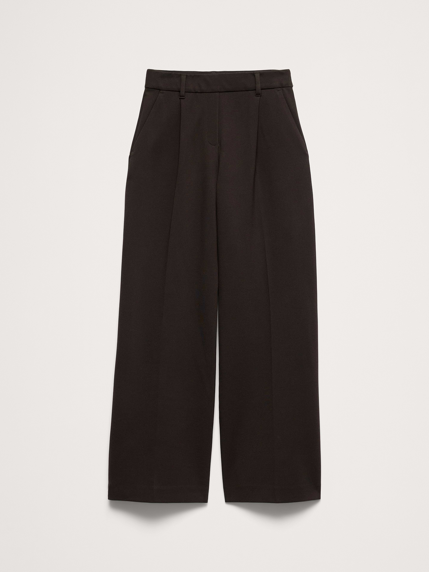 Image number 5 showing, High-Rise Wide-Leg Drapey Ponte Pull-On Pant