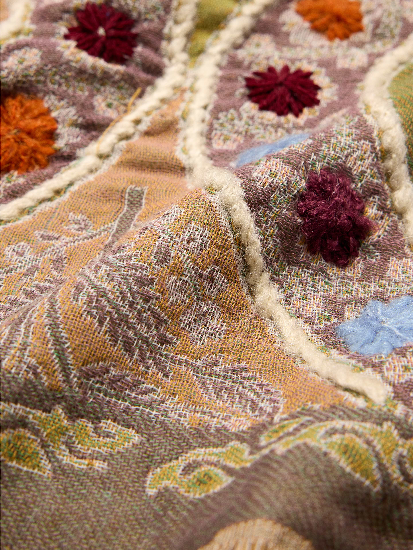 Image 3 of 5, Long Embroidered Scarf by Vismaya