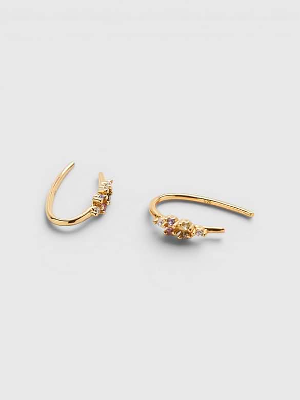 Admiral Row Multi-stone Open Ear Huggies
