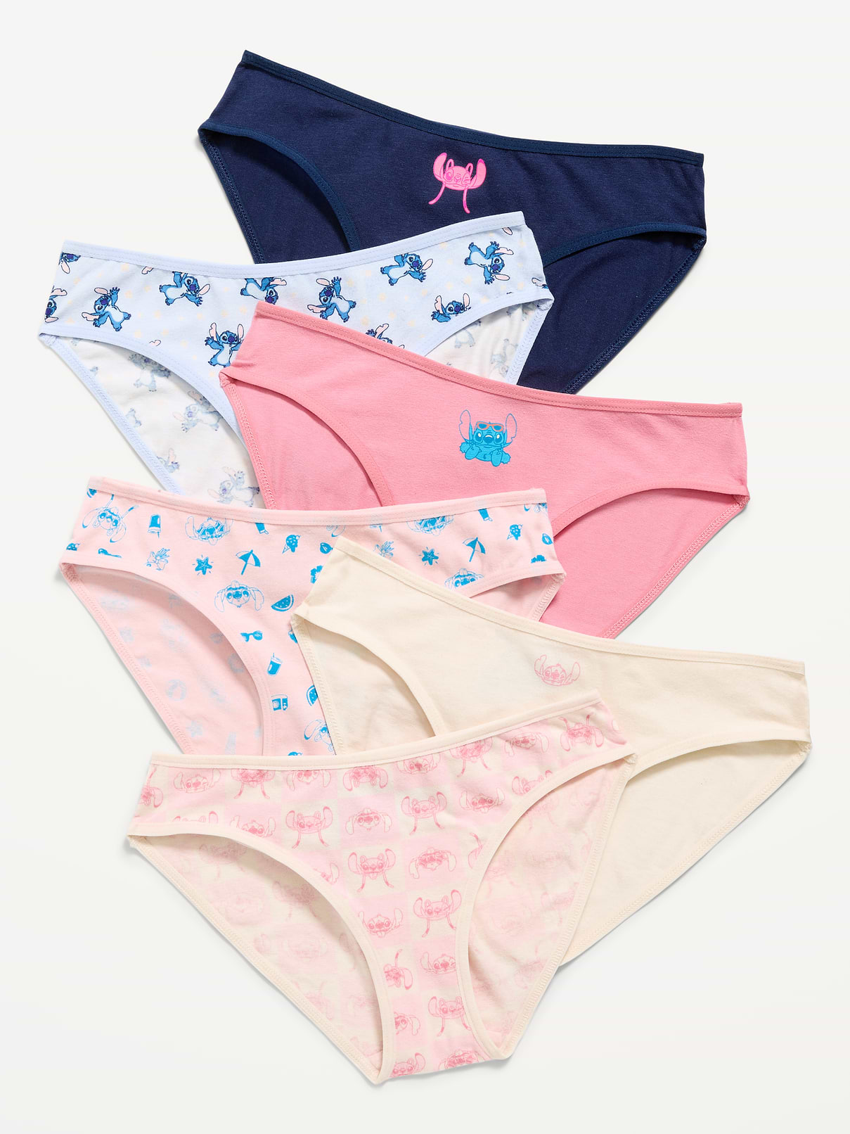 Image number 1 showing, Disney© Stitch & Angel Bikini Underwear 6-Pack for Girls