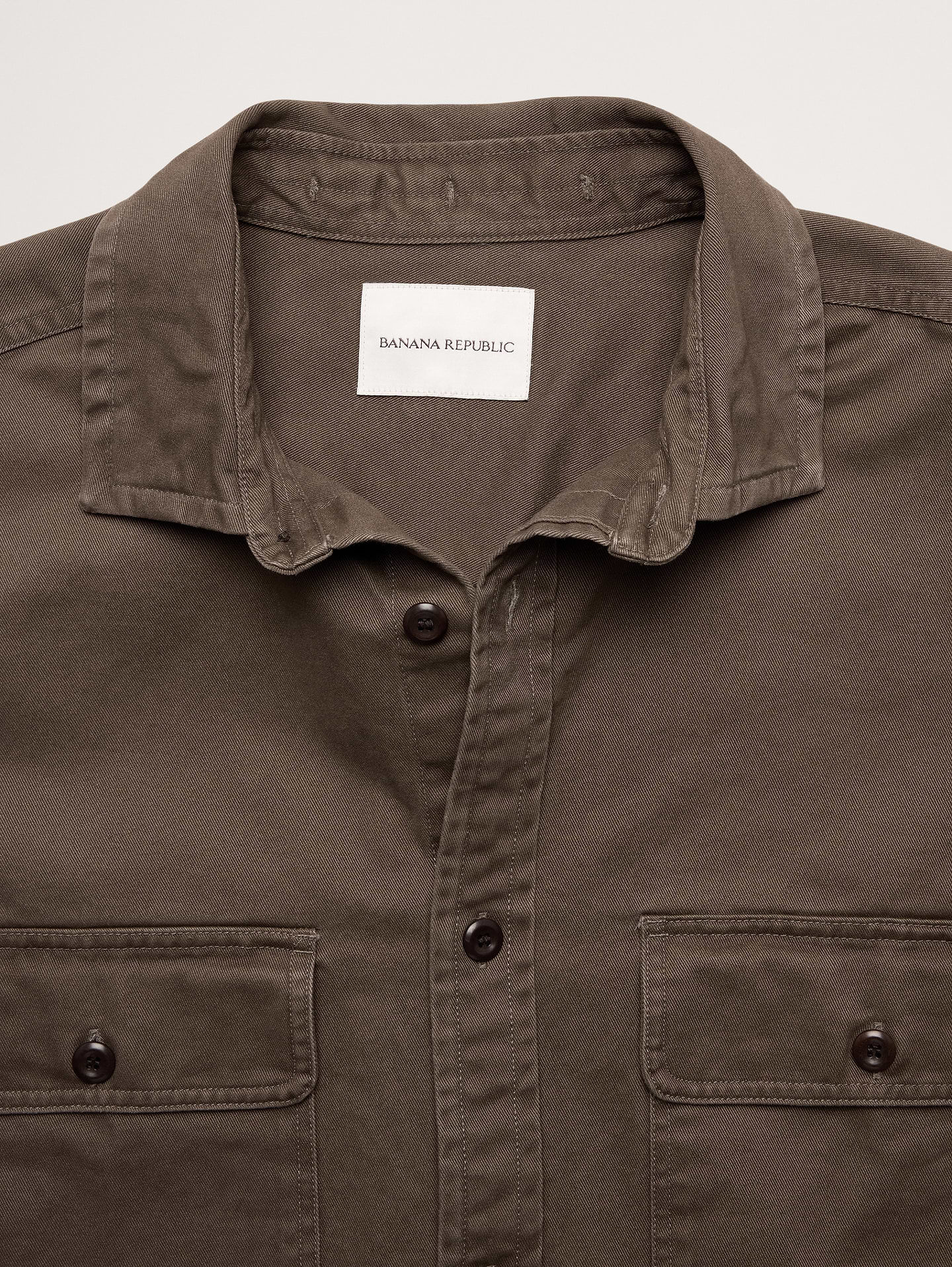 L'image numéro 6 présente Veste-chemise en sergé de coton