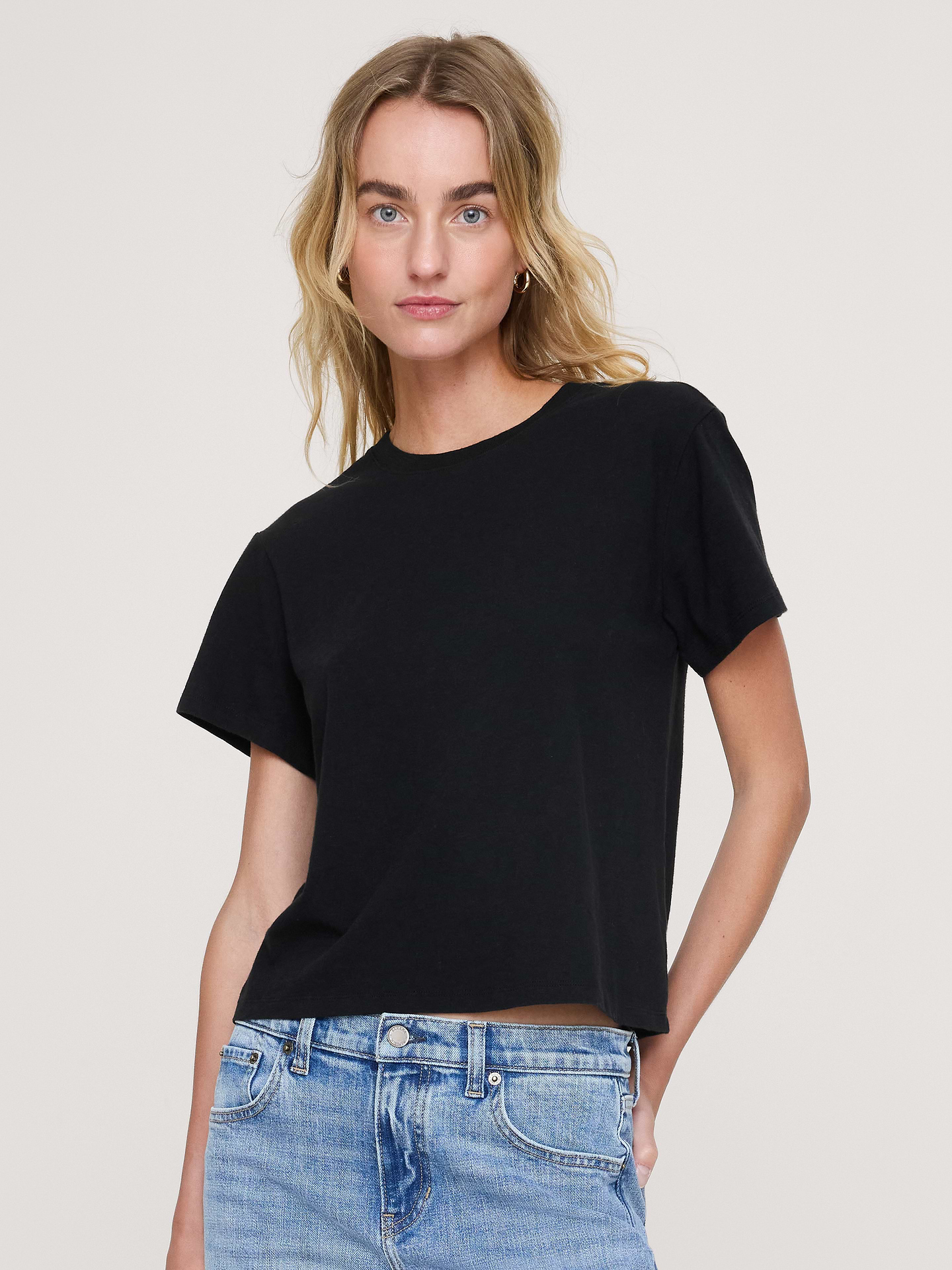 Image number 1 showing, Cotton Slub Crew-Neck T-Shirt