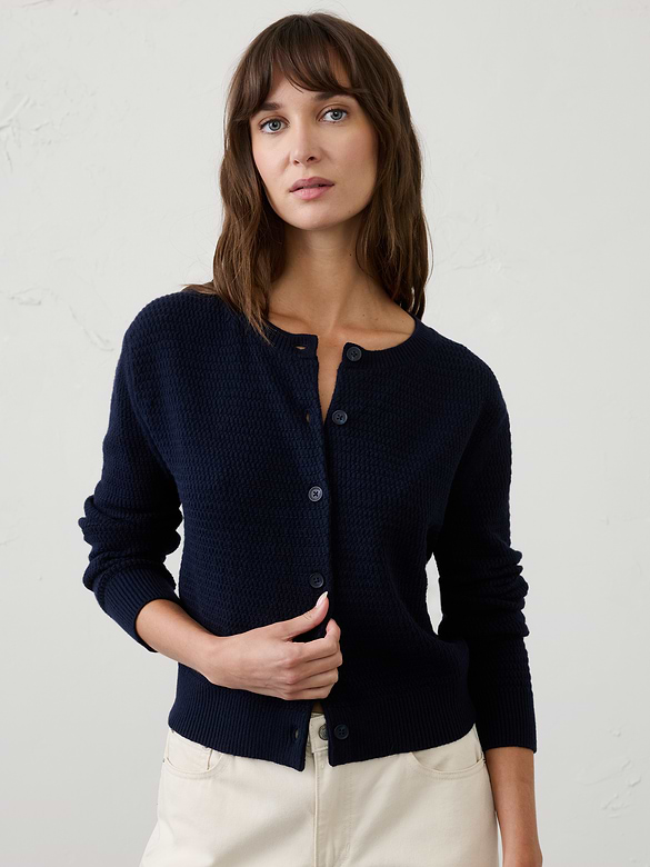 Textured Cardigan Sweater
