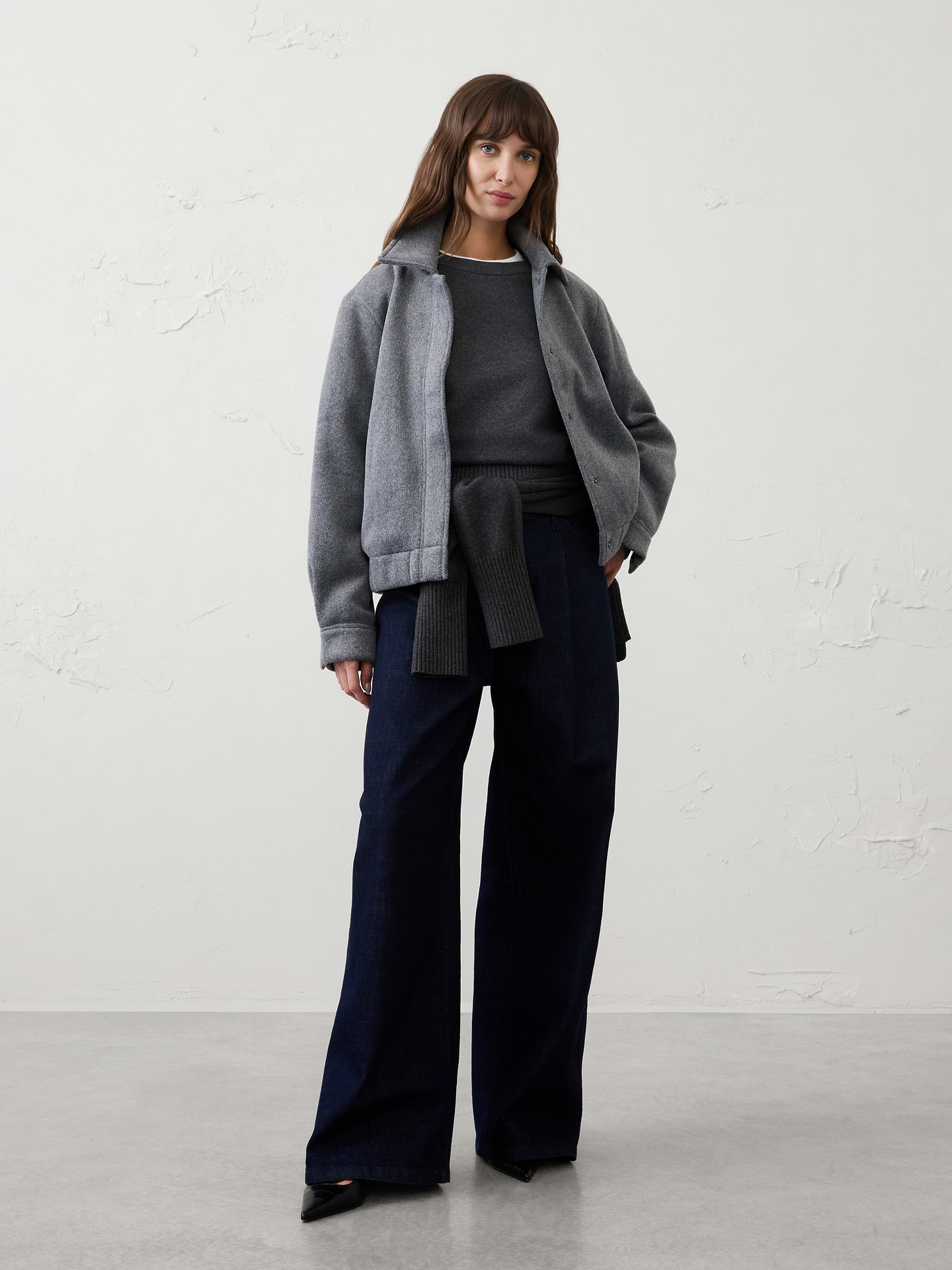 Image number 1 showing, Knit Melton Short Jacket