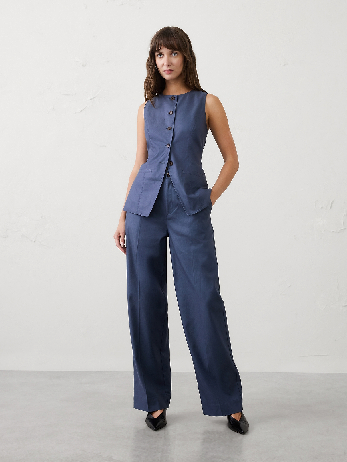 Straight High-Rise Twill Pant | Banana Republic Factory