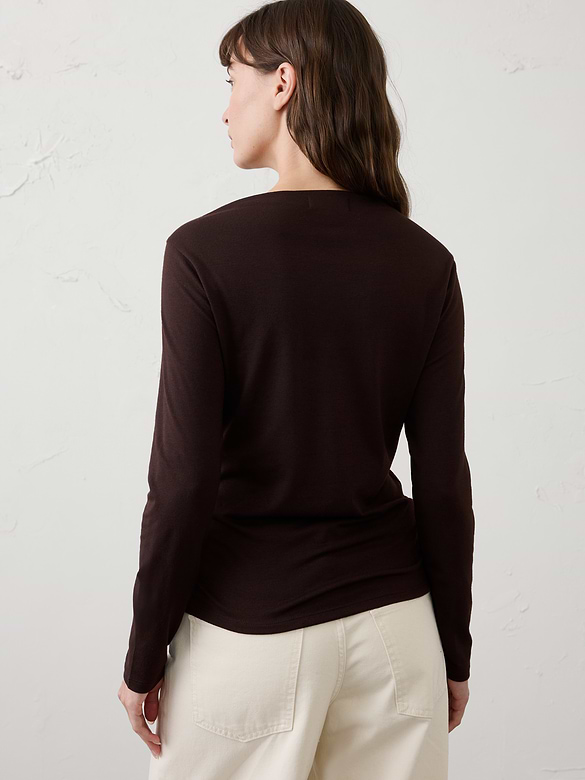 Jersey Straight-Neck T-Shirt