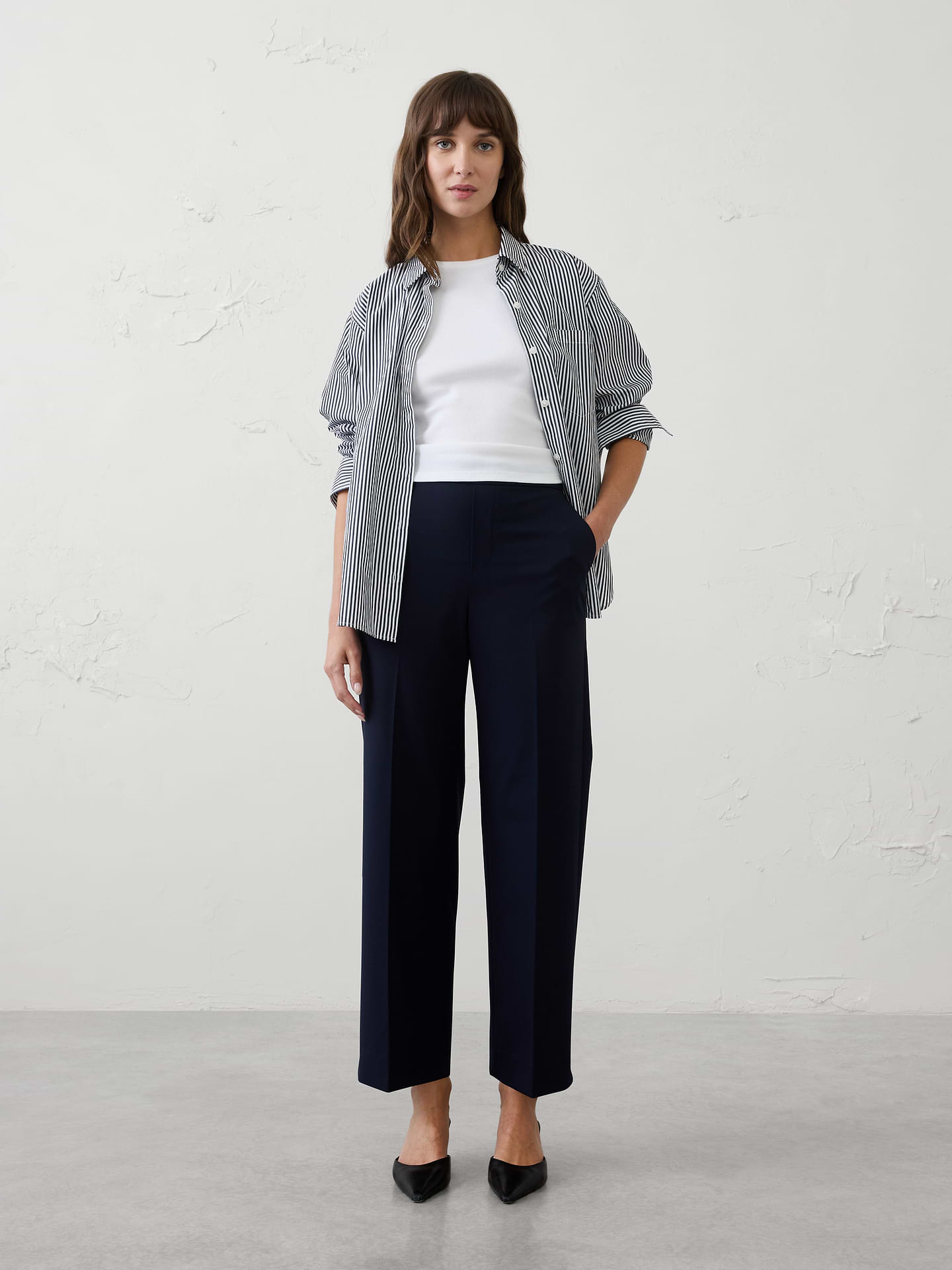 Image number 1 showing, Hayden Sculpted Stretch Straight High-Rise Pant