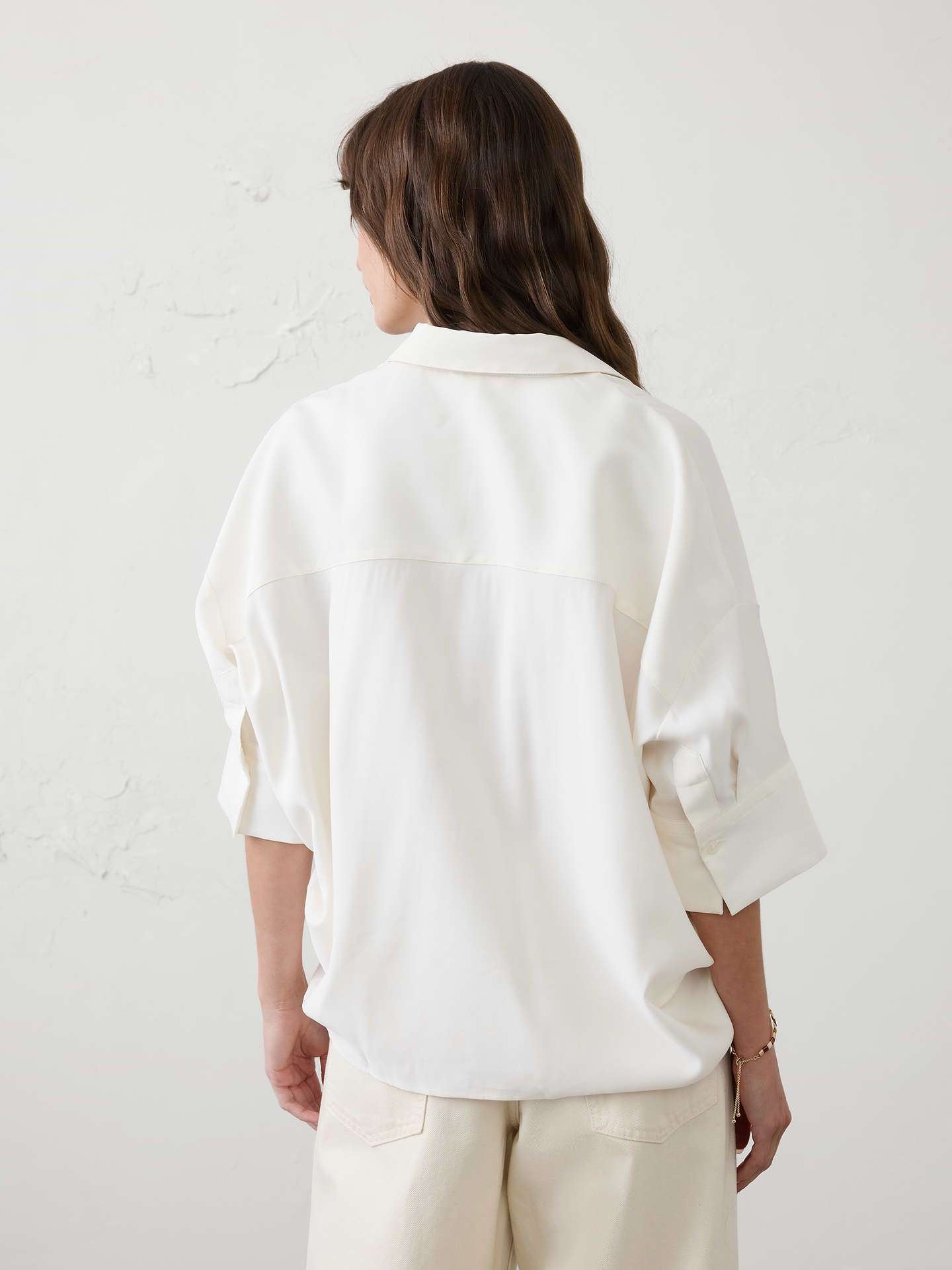 Image number 2 showing, Drapey Twill Collared Popover Top