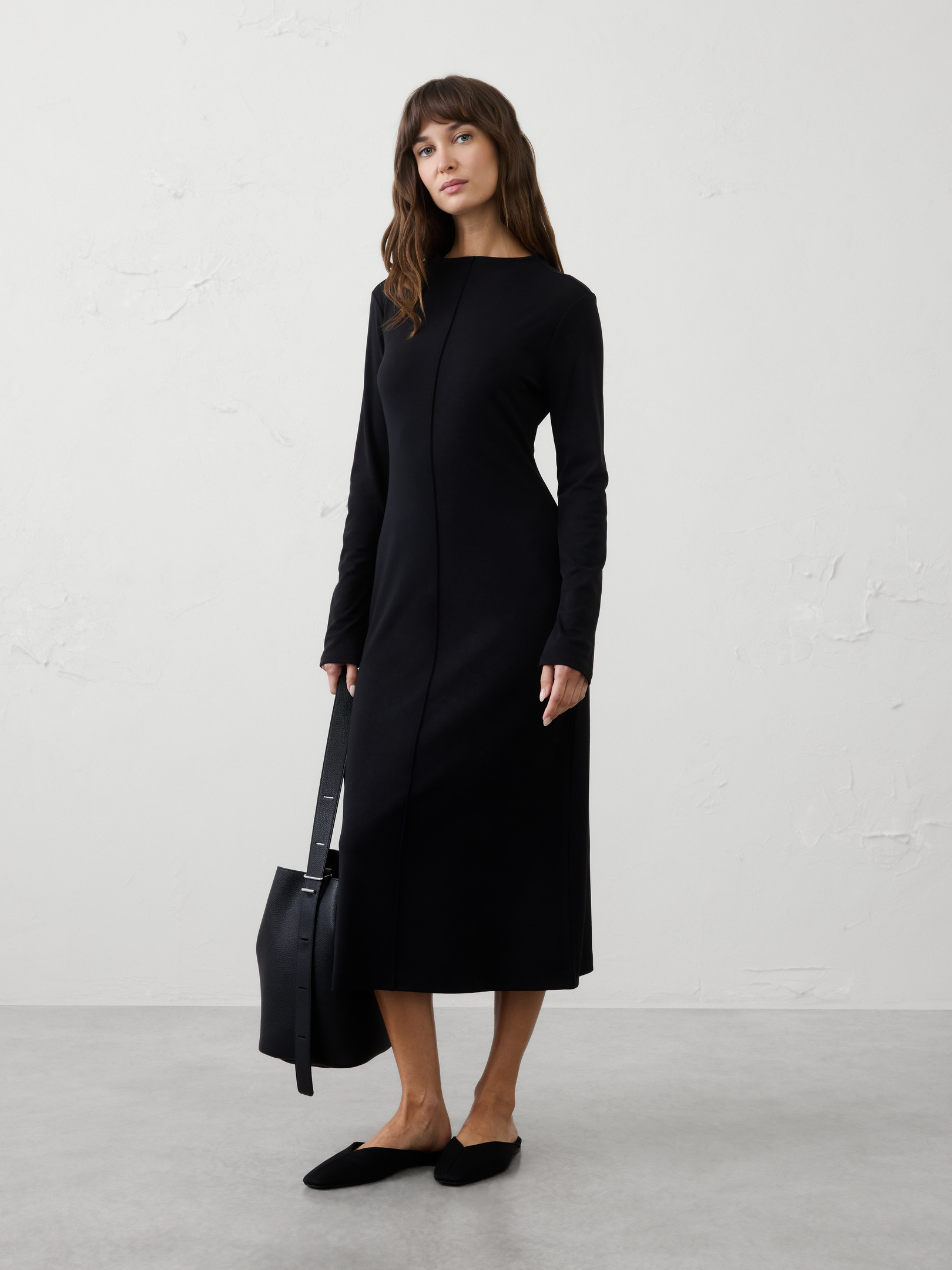 Image number 1 showing, Cozy Ribbed Knit Midi Dress